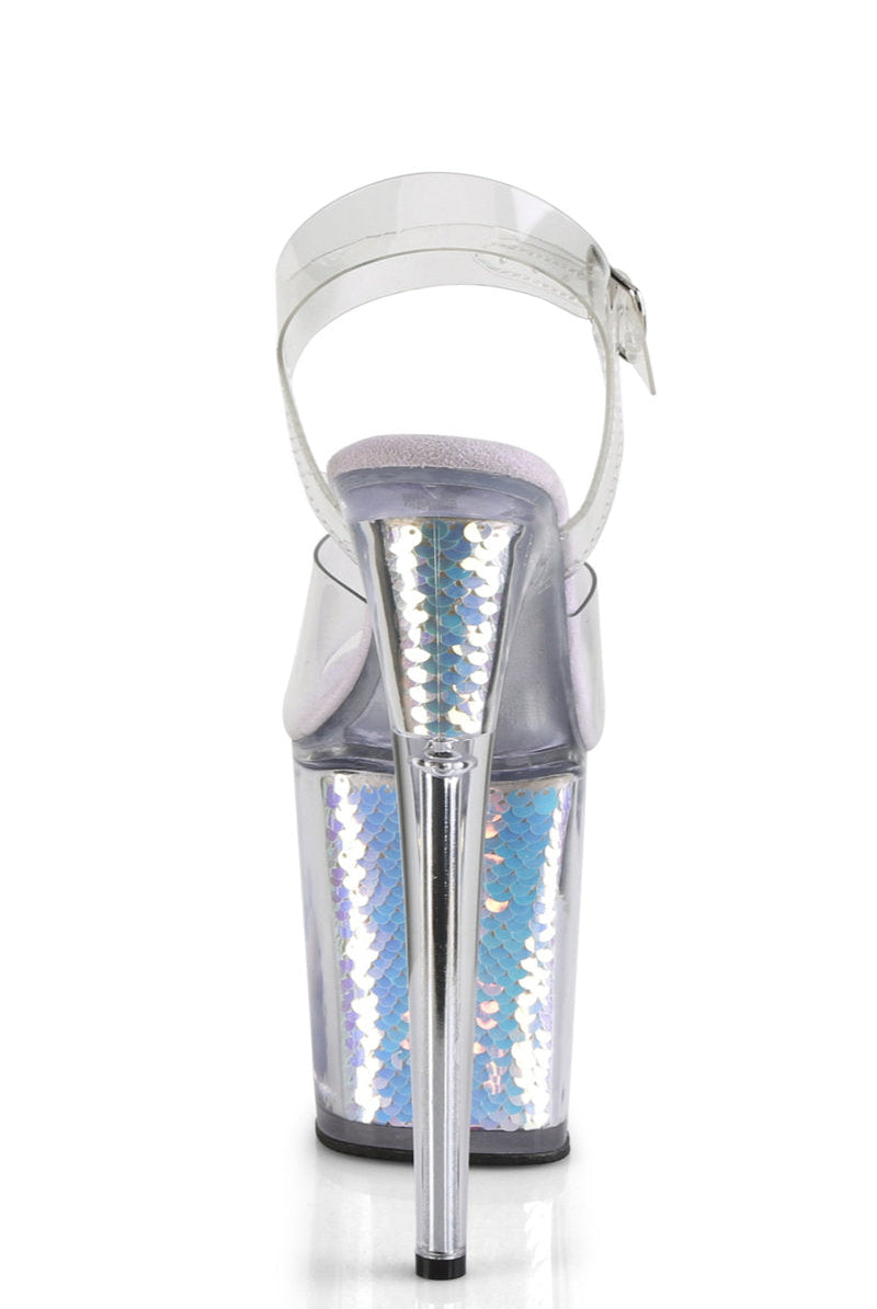 Pleaser USA Flamingo-808MC 8inch Pleasers - Mermaid Scales-Pleaser USA-Pole Junkie