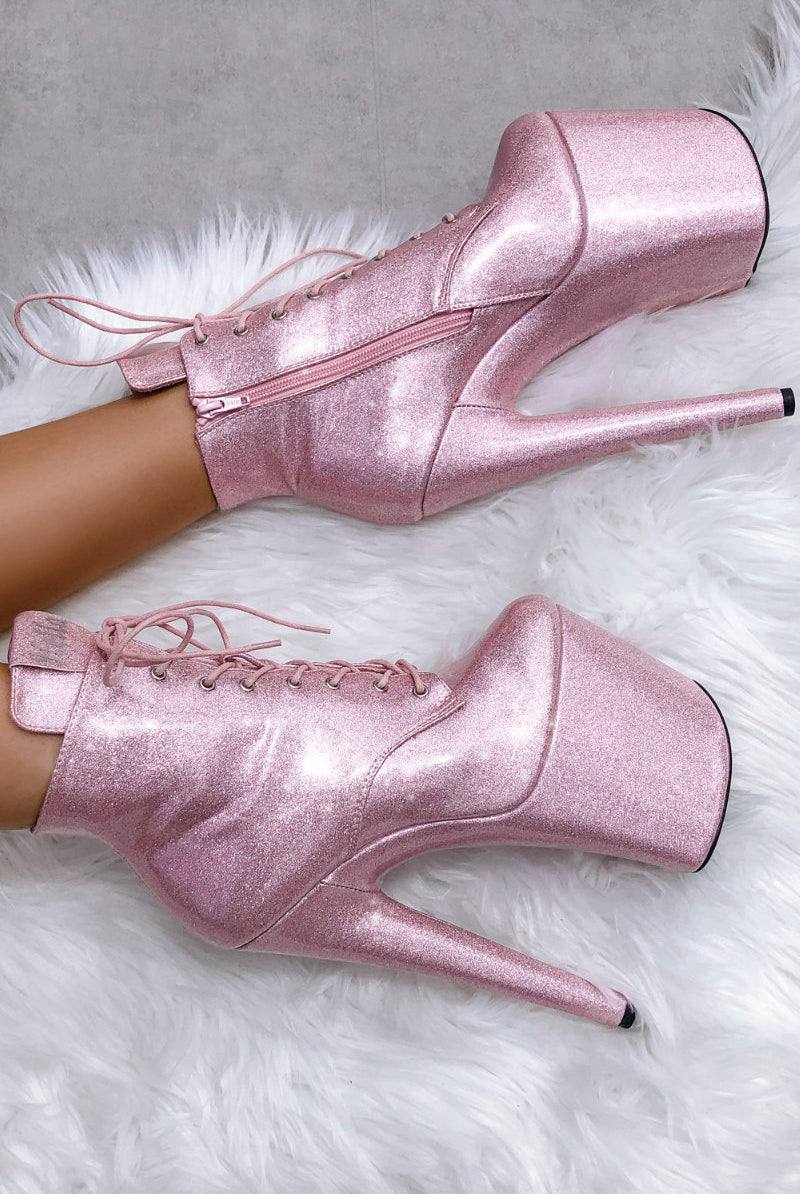 Hella Heels The Glitterati 8inch Ankle Boots - Sugarbaby-Hella Heels-Pole Junkie