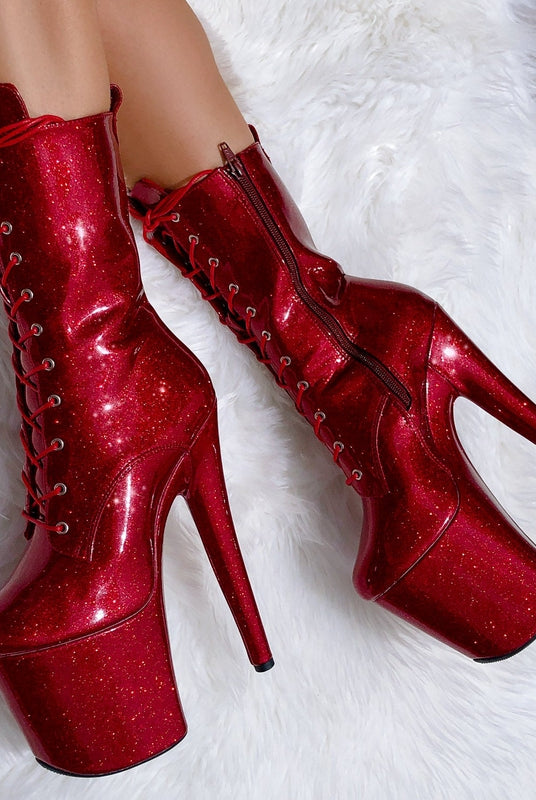 Hella Heels The Glitterati 8inch Boots - Kansass-Hella Heels-Pole Junkie