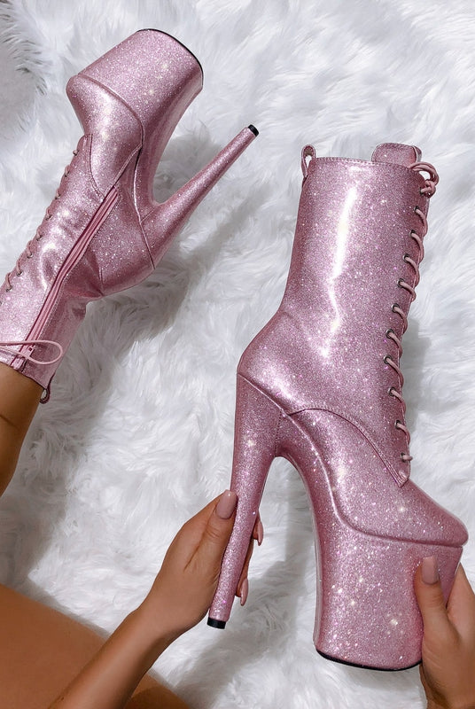 Hella Heels The Glitterati 8inch Boots - Sugarbaby-Hella Heels-Pole Junkie