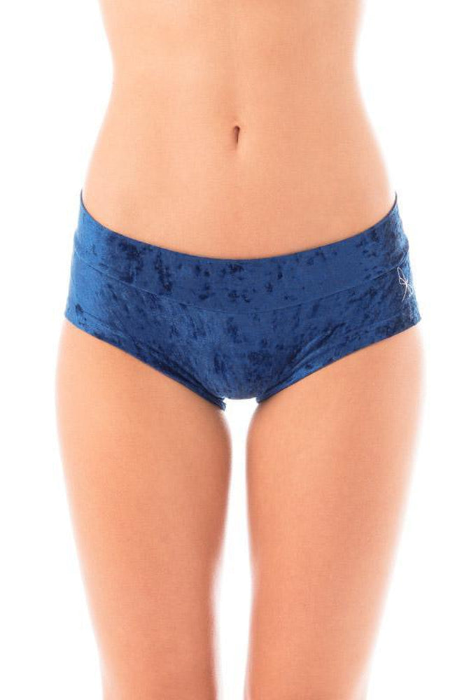 Dragonfly Hot Pants - Velvet Blue-Dragonfly-Pole Junkie