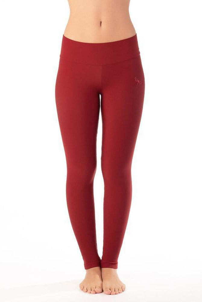 Dragonfly Adrianna Leggings - Burgundy-Dragonfly-Pole Junkie