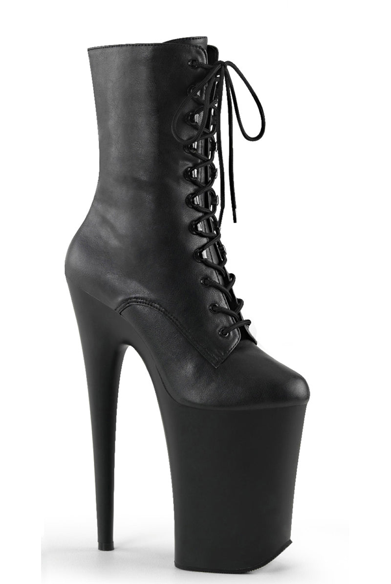 Pleaser USA Infinity-1020 9inch Pleaser Boots - Matte Black-Pleaser USA-Pole Junkie