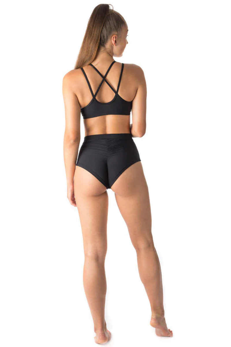 Dragonfly Lola High-Waisted Shorts - Black-Dragonfly-Pole Junkie