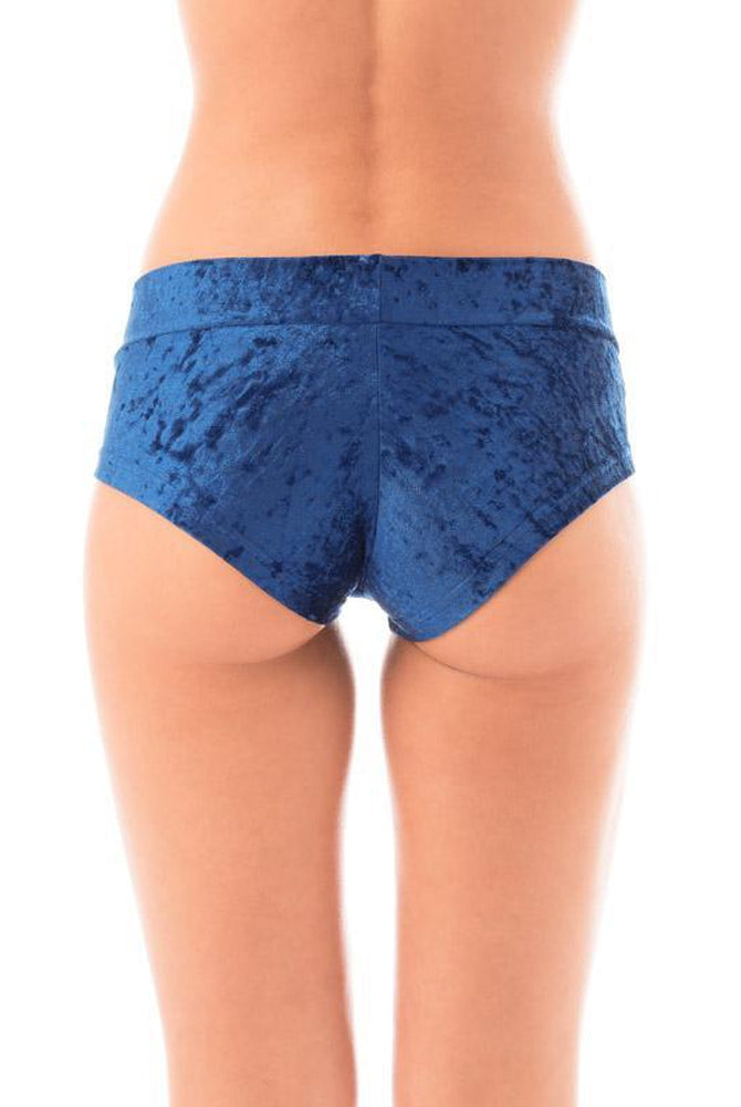 Dragonfly Hot Pants - Velvet Blue-Dragonfly-Pole Junkie