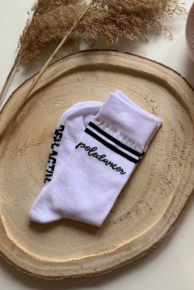 REV ACTIV Poledancer Socks - White-REV ACTIV-Pole Junkie