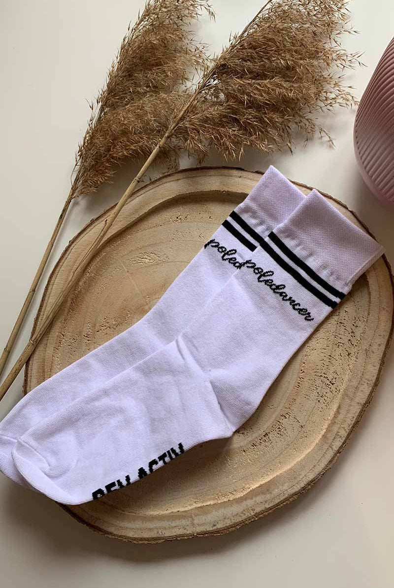REV ACTIV Poledancer Socks - White-REV ACTIV-Pole Junkie