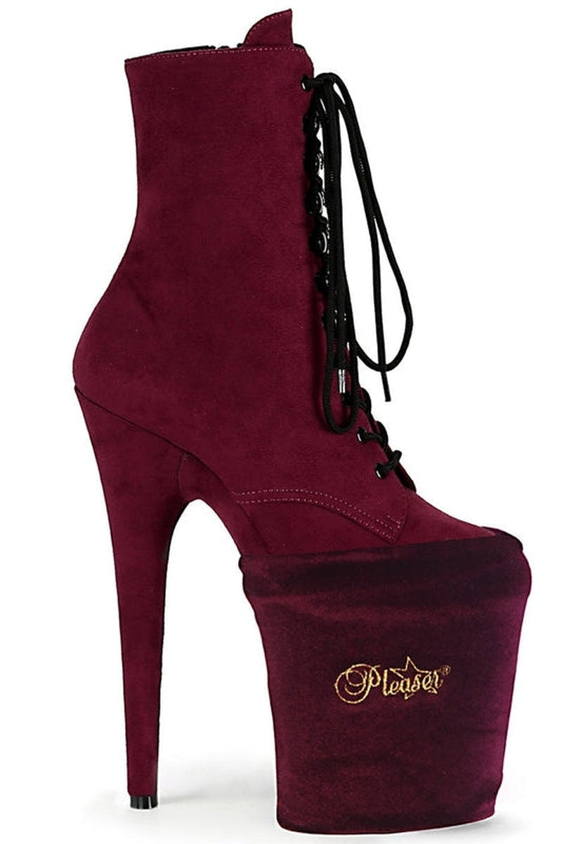 Pleaser USA Shoe Protectors - Burgundy Velvet-Pleaser USA-Pole Junkie