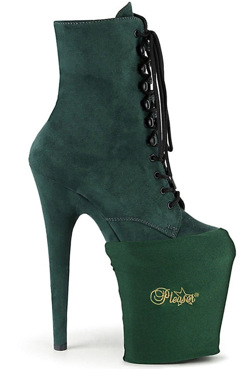 Pleaser USA Shoe Protectors - Emerald Green Lycra-Pleaser USA-Pole Junkie
