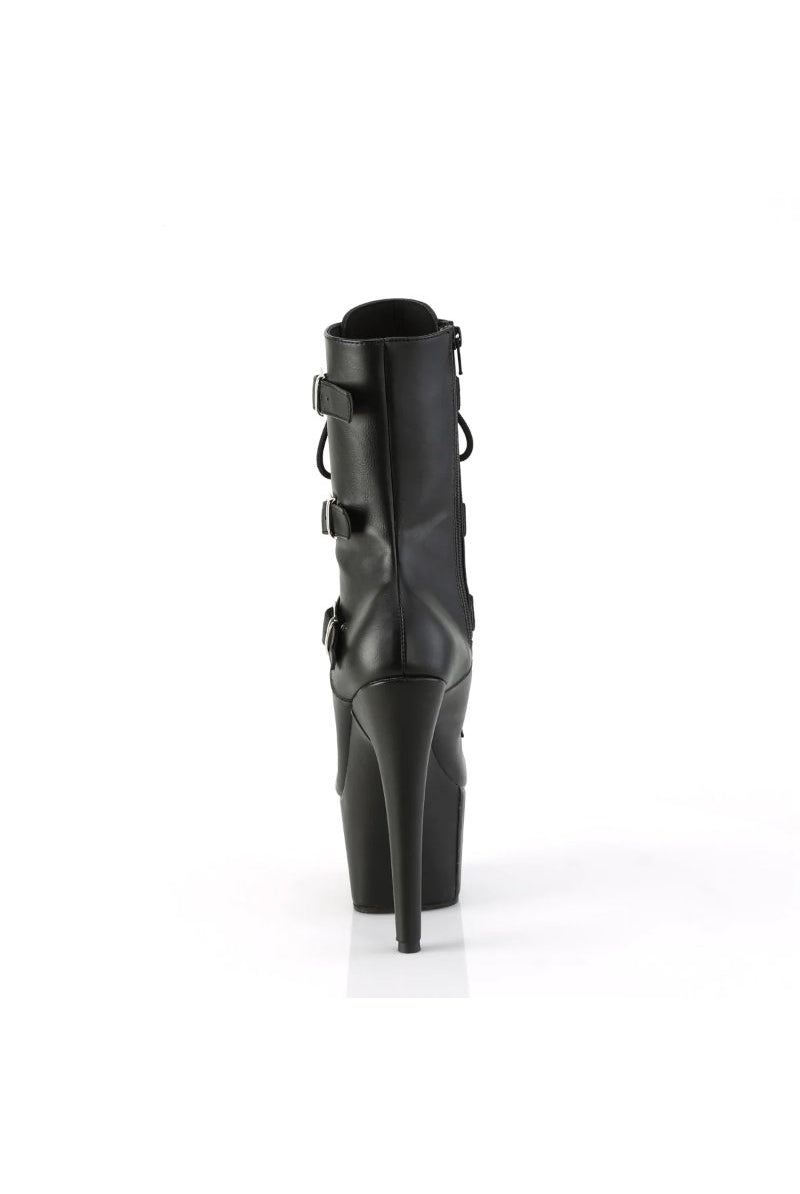 Pleaser USA Adore-1043 7inch Pleaser Boots - Matte Black-Pleaser USA-Pole Junkie