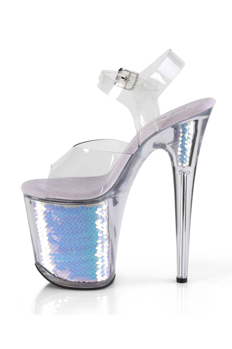 Pleaser USA Flamingo-808MC 8inch Pleasers - Mermaid Scales-Pleaser USA-Pole Junkie