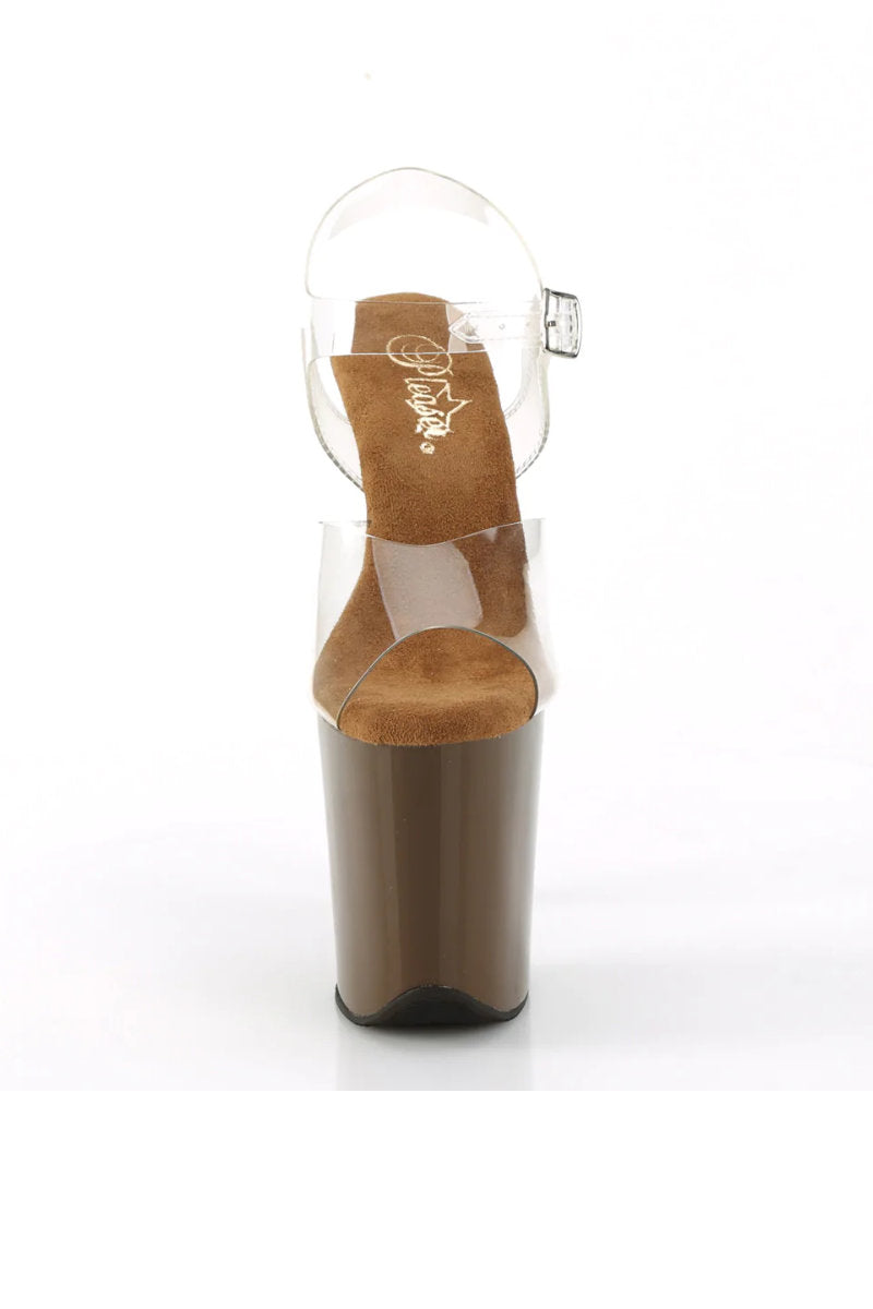 Pleaser USA Flamingo-808 8inch Pleasers - Mocha-Pleaser USA-Pole Junkie