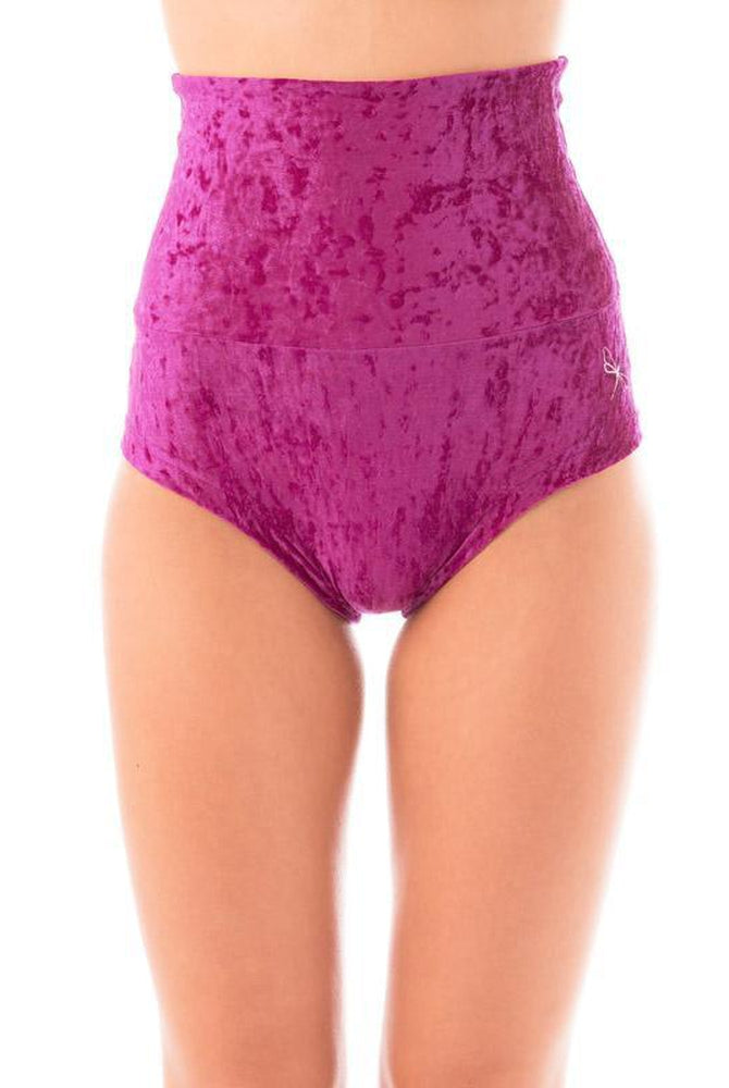 Dragonfly Betty High-Waisted Shorts - Velvet Ruby-Dragonfly-Pole Junkie