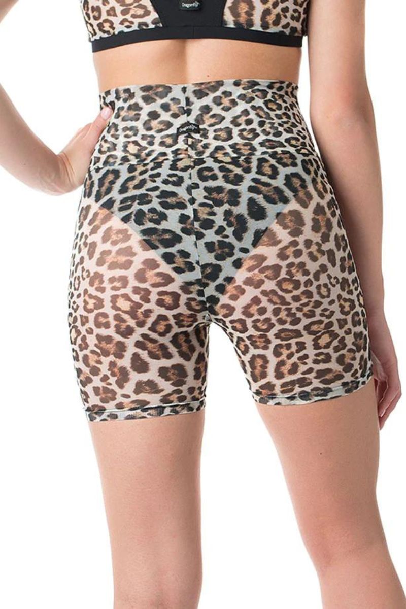 Dragonfly Zoe Shorts - Leopard Mesh-Dragonfly-Pole Junkie