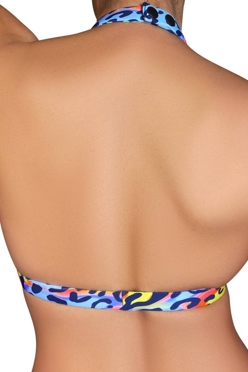Cleo the Hurricane Amber Keyhole Top - Multi Leopard-Cleo the Hurricane-Pole Junkie