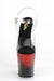 Pleaser USA Flamingo-808SS 8inch Pleasers - Black/Red Glitter-Pleaser USA-Pole Junkie