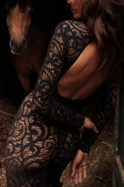 Rolling Cindy Bodysuit - Black Lace-Rolling-Pole Junkie