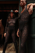 Rolling Bumper Leggings - Black Lace-Rolling-Pole Junkie