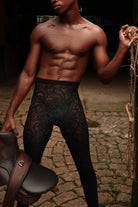 Rolling Bumper Leggings - Black Lace-Rolling-Pole Junkie