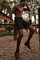 Rolling Bumper Shorts - Black Lace-Rolling-Pole Junkie