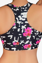 Cleo the Hurricane Twist Sports Bra - Pink Hibiscus-Cleo the Hurricane-Pole Junkie