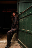 Rolling Bumper Leggings - Black Lace-Rolling-Pole Junkie