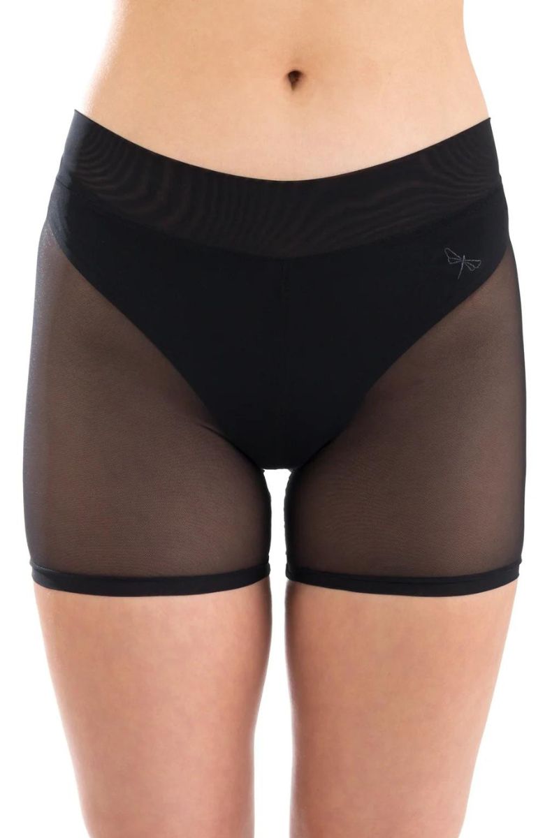 Dragonfly Zoe Shorts - Black Mesh-Dragonfly-Pole Junkie