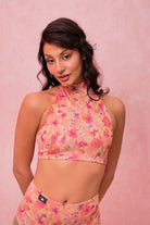 RAD Paradiso Eve Top - Floral Peach-RAD-Pole Junkie