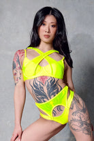 CXIX Classique Waspie Bottoms - Neon Yellow-Creatures of XIX-Pole Junkie