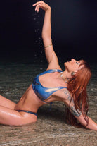 HotCakes Polewear Siren Bikini Top - Metallic Blue-Hot Cakes-Pole Junkie