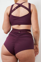 Lunalae Tara High Waisted Bottoms - Recycled Mulberry-Lunalae-Pole Junkie