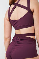 Lunalae Tia Strappy Crossover Top - Recycled Mulberry-Lunalae-Pole Junkie