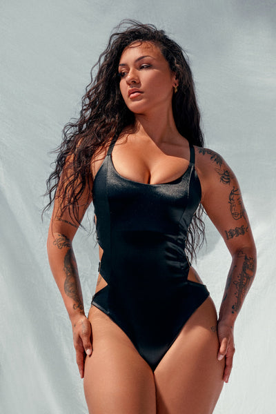 CXIX Goddess Bodysuit - Black Satin – Pole Junkie