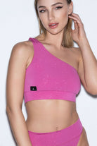 RAD Melita Top - Fuchsia Glitter-RAD-Pole Junkie