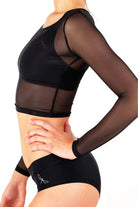 Dragonfly Pavi Crop Top - Black Mesh-Dragonfly-Pole Junkie