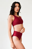 Pole Addict Isla High Waisted Bottoms - Wine-Pole Addict-Pole Junkie