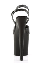 Pleaser USA Flamingo-809 Faux Leather 8inch Pleasers - Matte Black-Pleaser USA-Pole Junkie