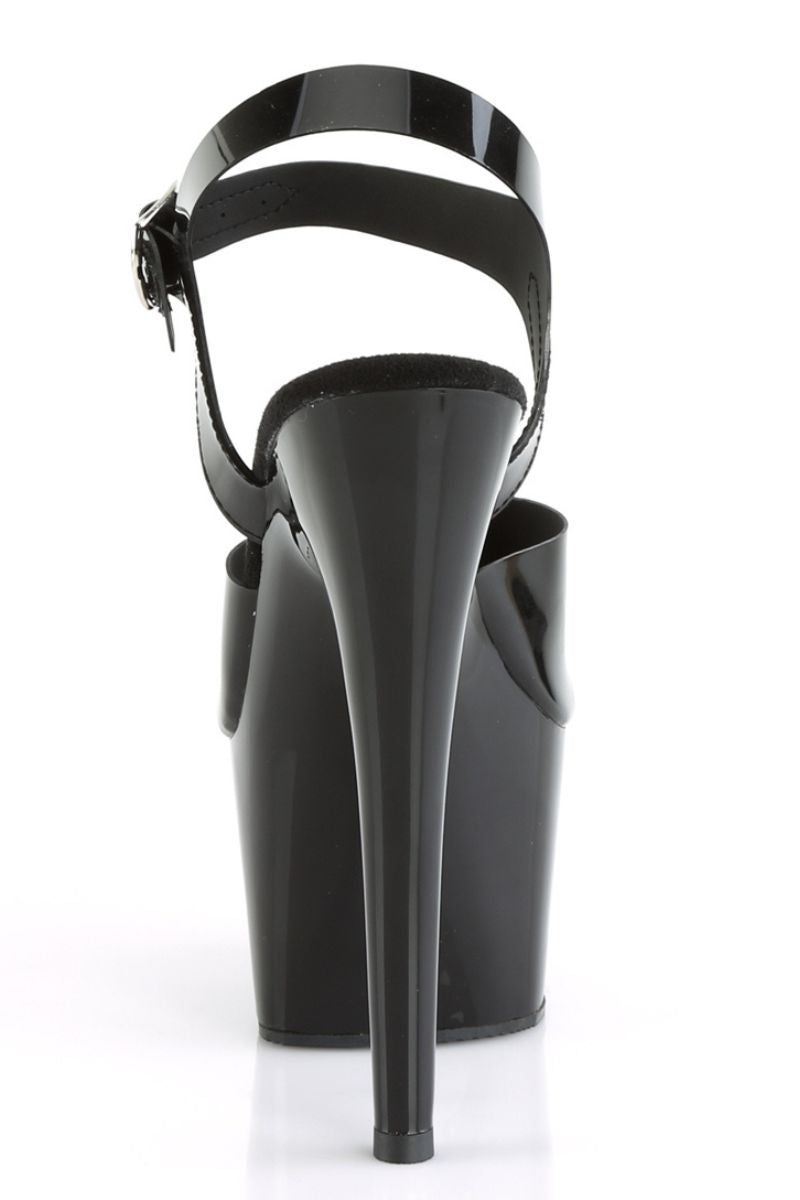 Pleaser USA Adore-708N 7inch Jelly-Like Pleasers - Black-Pleaser USA-Pole Junkie