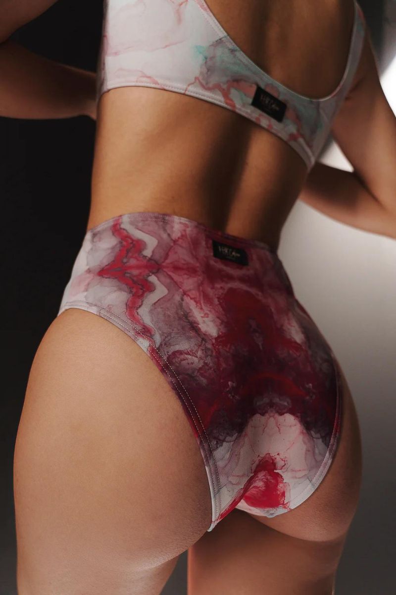 HotCakes Polewear Bloody Mary Bottoms - Red Marble