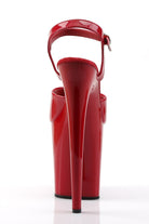 Pleaser USA Flamingo-809 8inch Pleasers - Patent Red-Pleaser USA-Pole Junkie