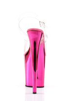 Pleaser USA Flamingo-808 Chrome 8inch Pleasers - Hot Pink-Pleaser USA-Pole Junkie