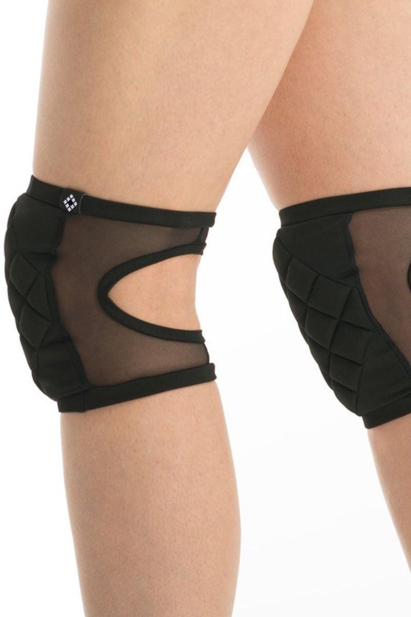 Poledancerka Mesh Kneepads - Black (with Pocket)-Poledancerka-Pole Junkie