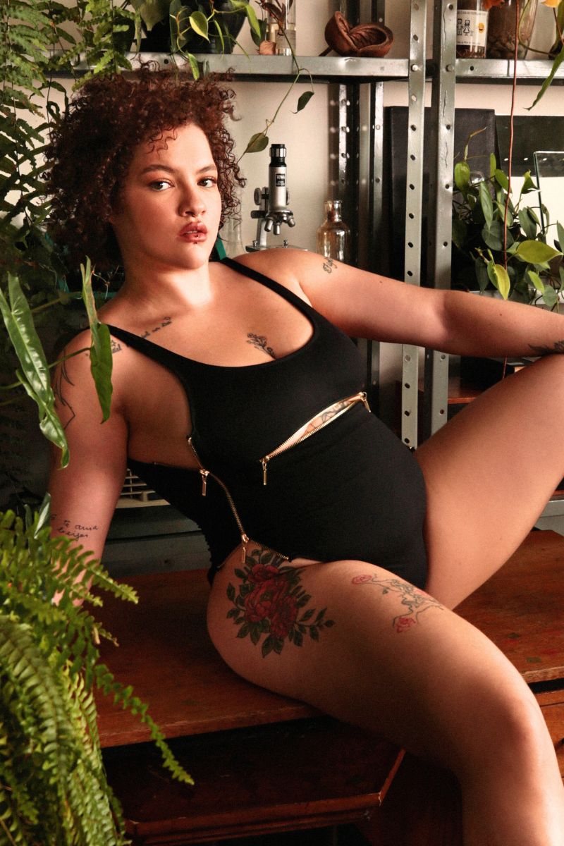 Rolling Zipper Bodysuit - Black-Rolling-Pole Junkie