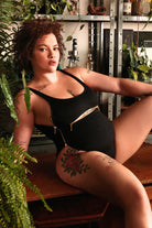 Rolling Zipper Bodysuit - Black-Rolling-Pole Junkie