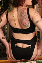 Rolling Zipper Bottoms - Black-Rolling-Pole Junkie