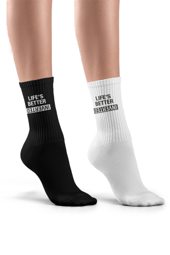 Pole Junkie Inverted Socks 2 Pack - Black/White
