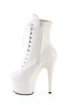Pleaser USA Adore-1020 7inch Pleaser Boots - Matte White-Pleaser USA-Pole Junkie