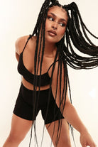 Rolling KI Biker Shorts - Ribbed Black-Rolling-Pole Junkie