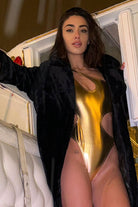 Pole Addict Mesmerised Bodysuit - Metallic Gold-Pole Addict-Pole Junkie