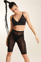 Paradise Chick Sirène Leopard Biker Shorts - Black-Paradise Chick-Pole Junkie